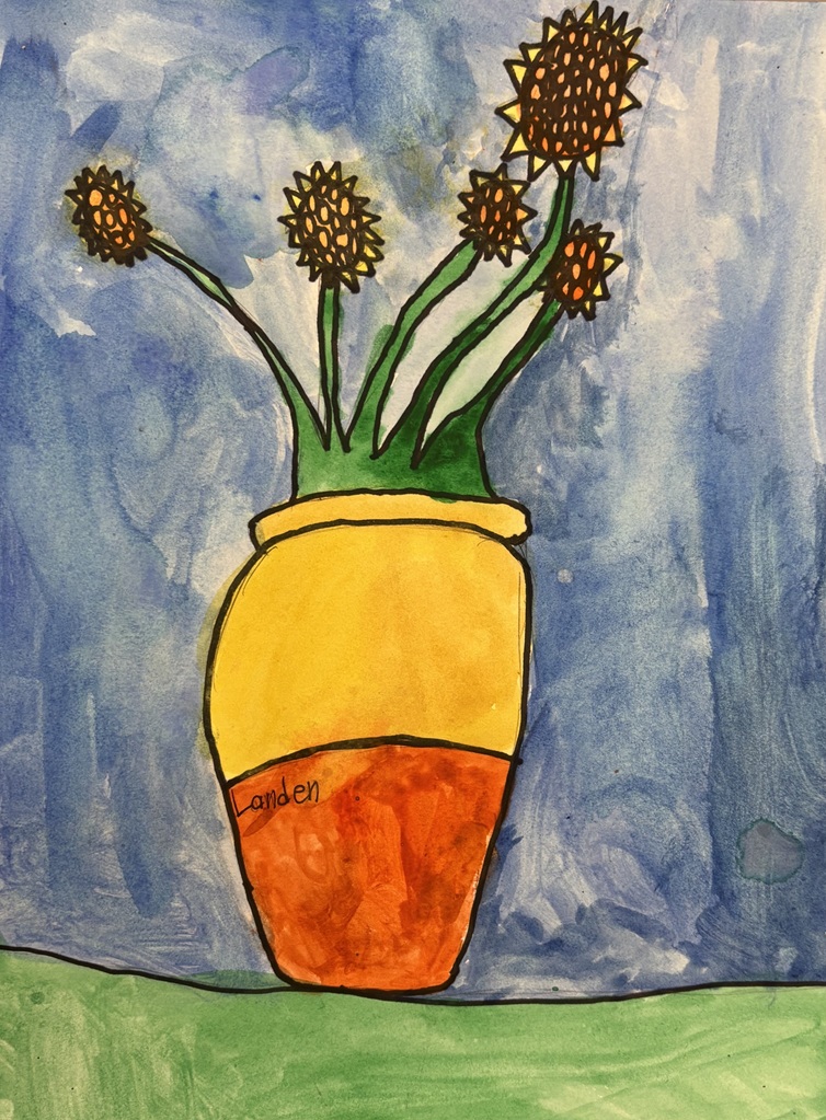Region 20 student artwork at Oliver Wolcott Library