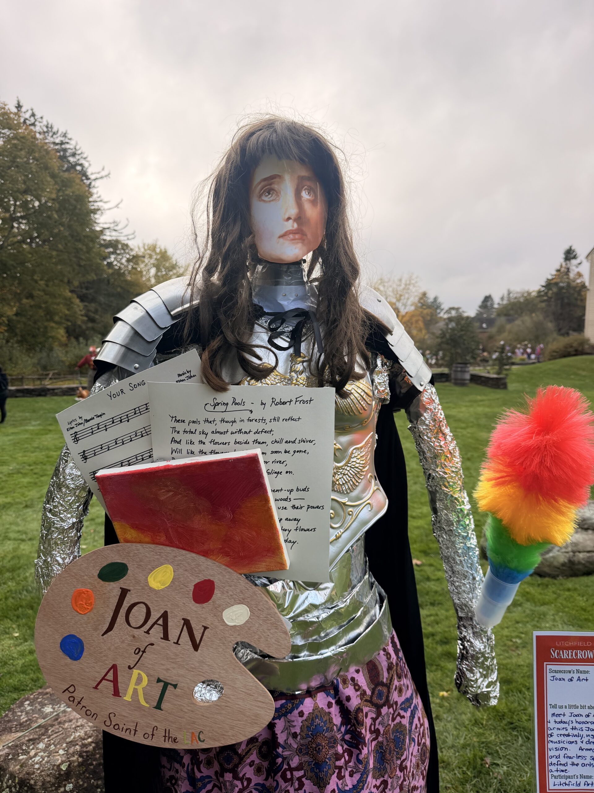 Joan of Art, the Litchfield Arts Council's entry into the 2026 Scarecrows in the Meadow