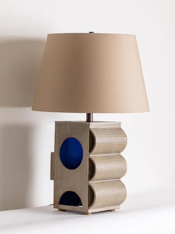 A unique ceramic based lamp.