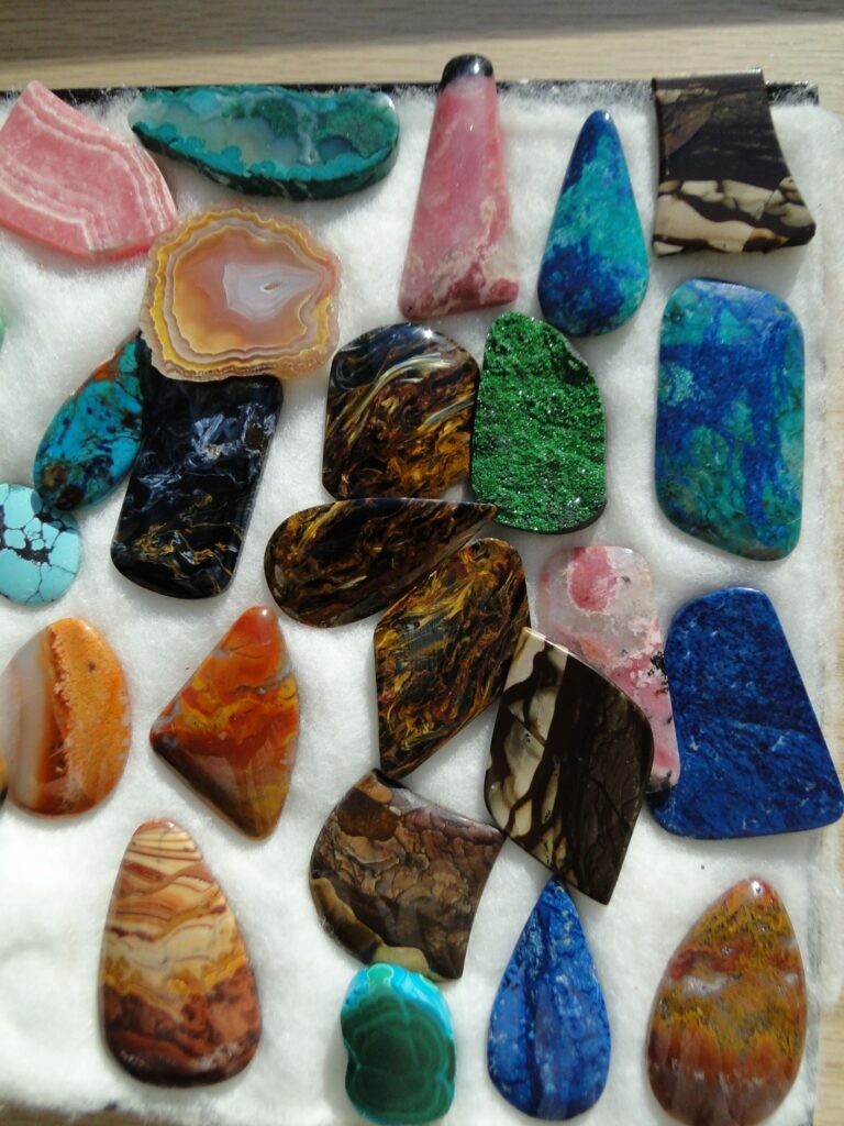 Colorful, genuine stones.